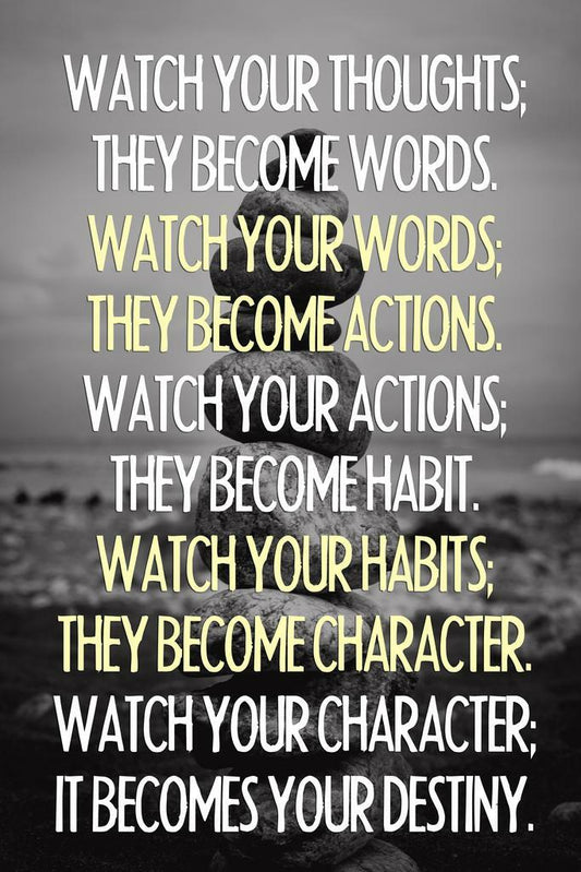Watch Your Thoughts | Buddha Motivational Quote Poster