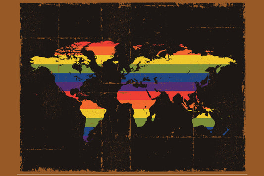 World Map | Rainbow Pride LGBT Map Poster