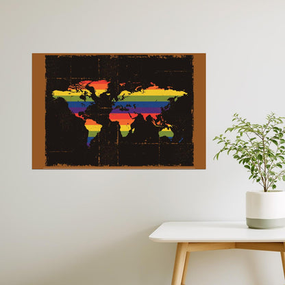 World Map | Rainbow Pride LGBT Map Poster