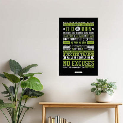 Feel the Burn | Gym Motivational Poster