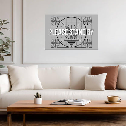 "Please Stand By" TV Test Pattern | Classic Television Broadcast | Vintage Retro Poster - Vintage & Retro Poster