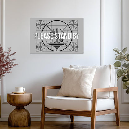"Please Stand By" TV Test Pattern | Classic Television Broadcast | Vintage Retro Poster - Vintage & Retro Poster