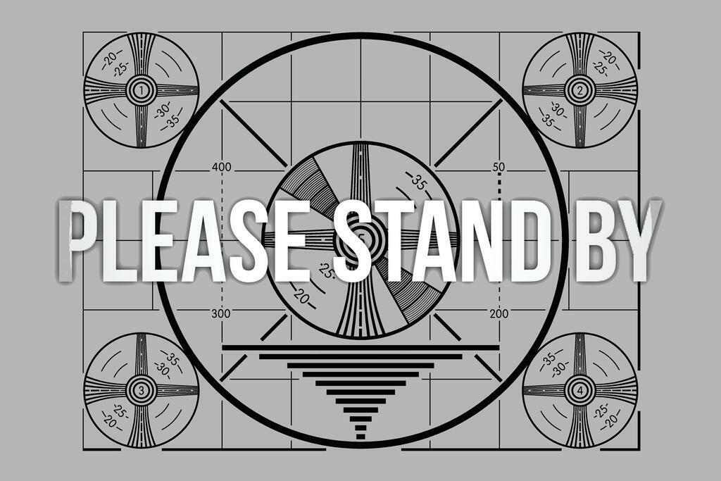 "Please Stand By" TV Test Pattern | Classic Television Broadcast | Vintage Retro Poster - Vintage & Retro Poster