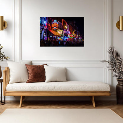 Nashville Neon Signs at Night | Urban Photography Print | City Life Poster - Photography Poster