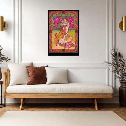 Janis Joplin at Avalon Ballroom 1967 | Bob Masse Concert Poster | Art Nouveau Psychedelic Rock Art - Music Poster