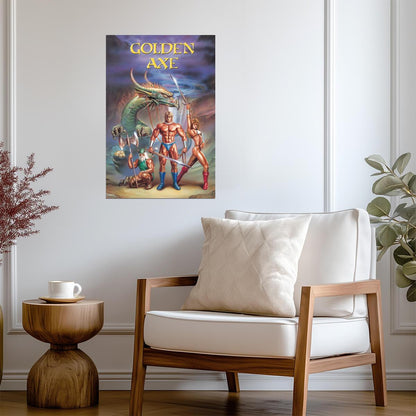 Golden Axe | Retro Gaming Poster | Nostalgic Genesis Arcade Art