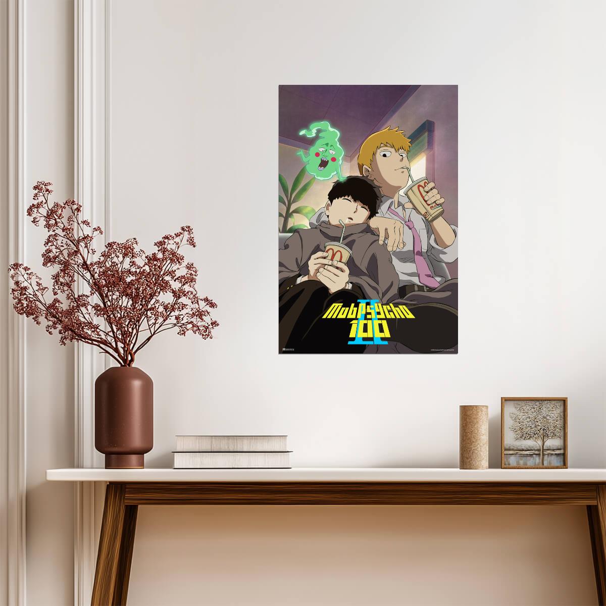 Mob Psycho 100 Season 2 Relax Scene | Anime Poster | Shigeo Kageyama Art Print