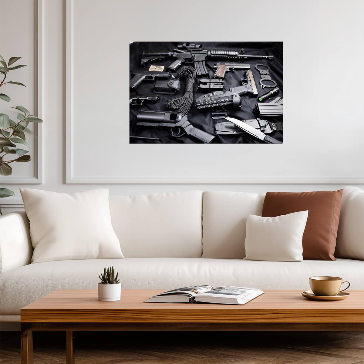 Military and Law Enforcement Weapons | Firearm Photography Poster - Photography Poster