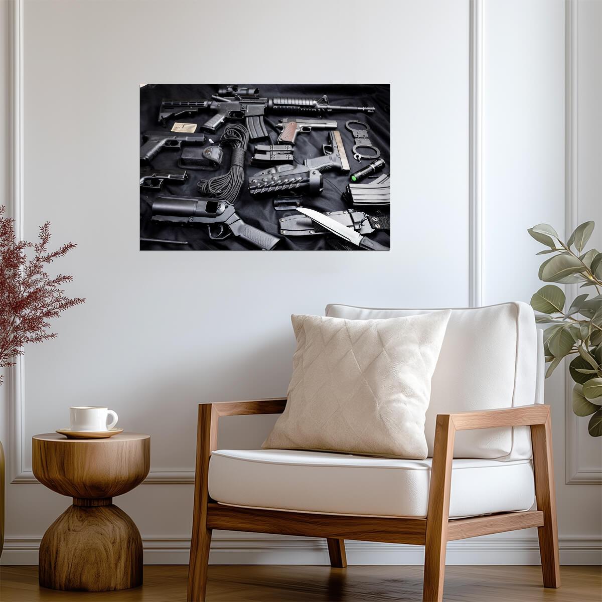Military and Law Enforcement Weapons | Firearm Photography Poster - Photography Poster