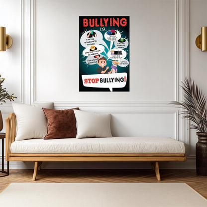 "Stop Bullying" | Anti-Bullying Classroom Sign | School Awareness Poster - Type & Quotes Poster