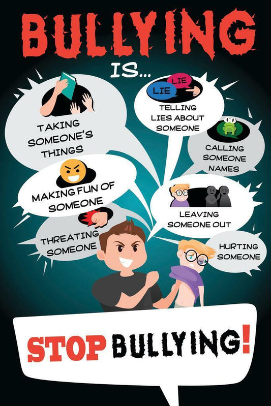 "Stop Bullying" | Anti-Bullying Classroom Sign | School Awareness Poster - Type & Quotes Poster