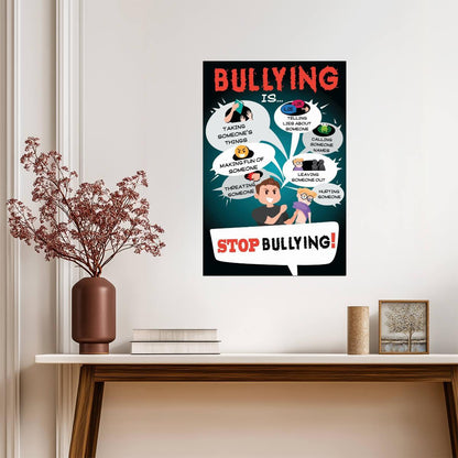 "Stop Bullying" | Anti-Bullying Classroom Sign | School Awareness Poster - Type & Quotes Poster