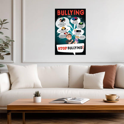 "Stop Bullying" | Anti-Bullying Classroom Sign | School Awareness Poster - Type & Quotes Poster