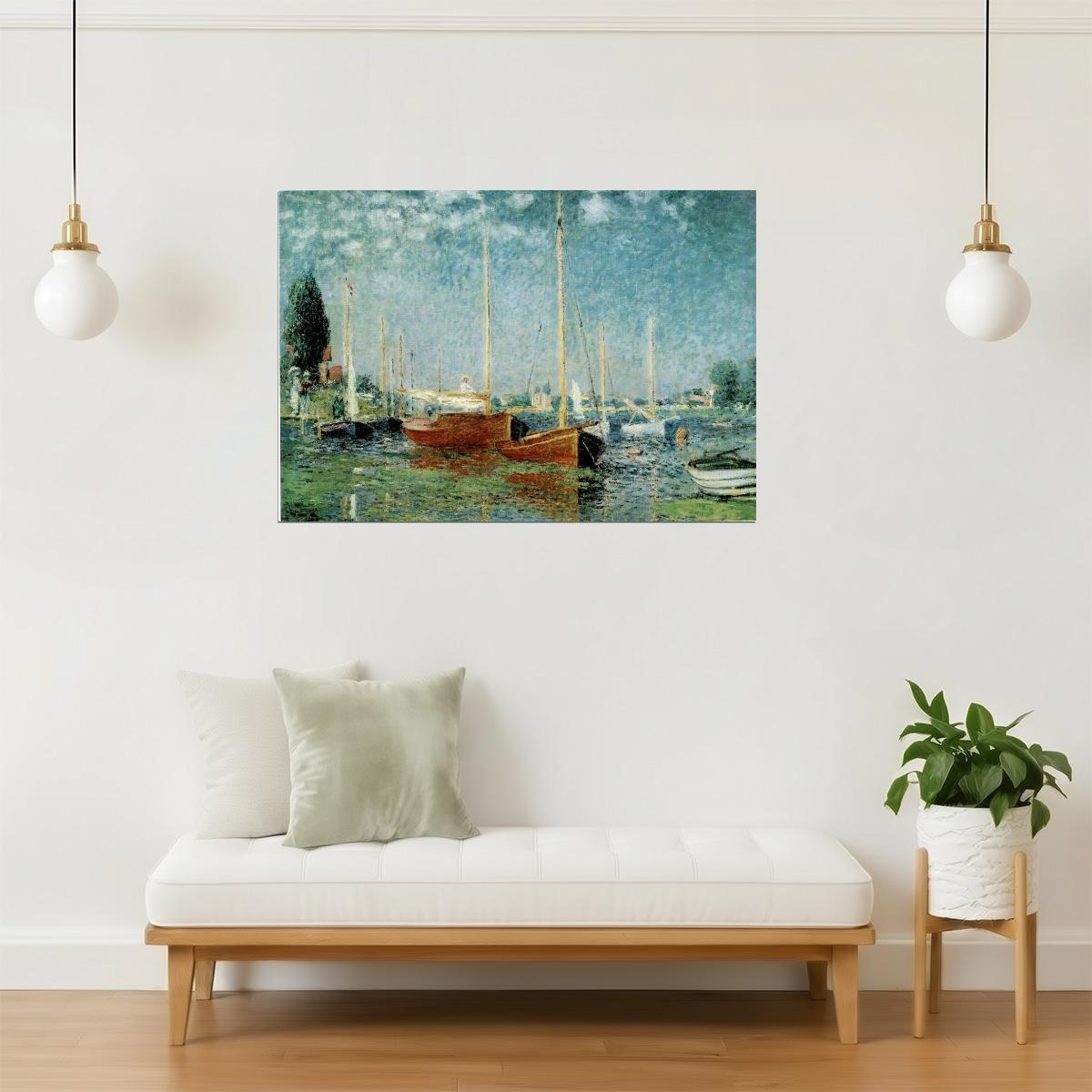 Claude Monet Argenteuil Poster | Impressionist Landscape Painting | Fine Art Print