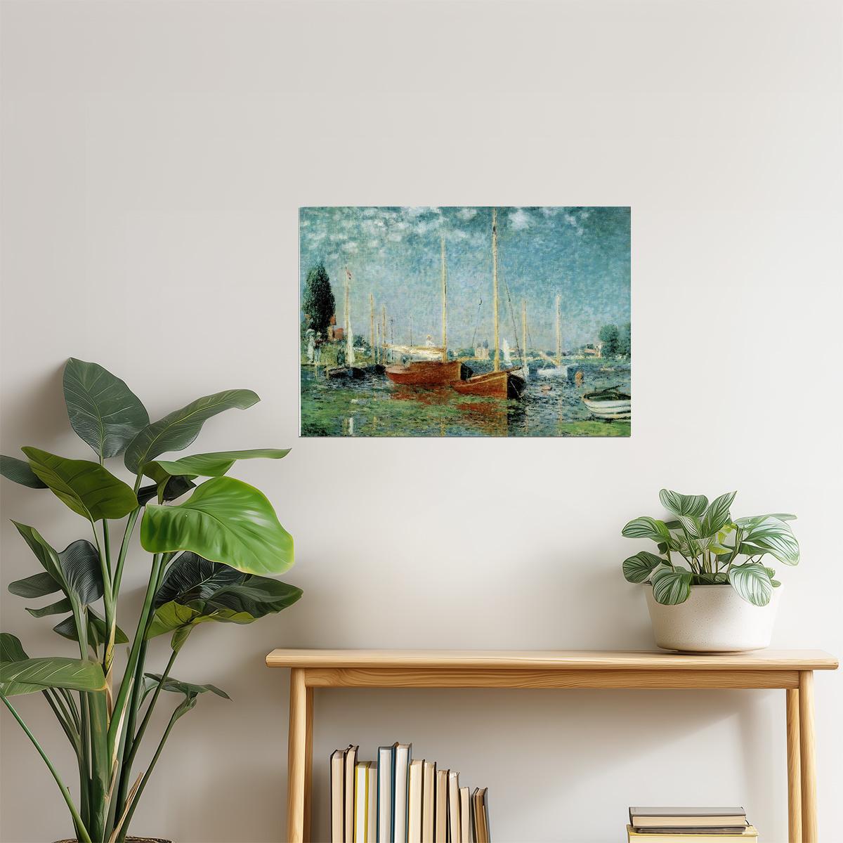 Claude Monet Argenteuil Poster | Impressionist Landscape Painting | Fine Art Print