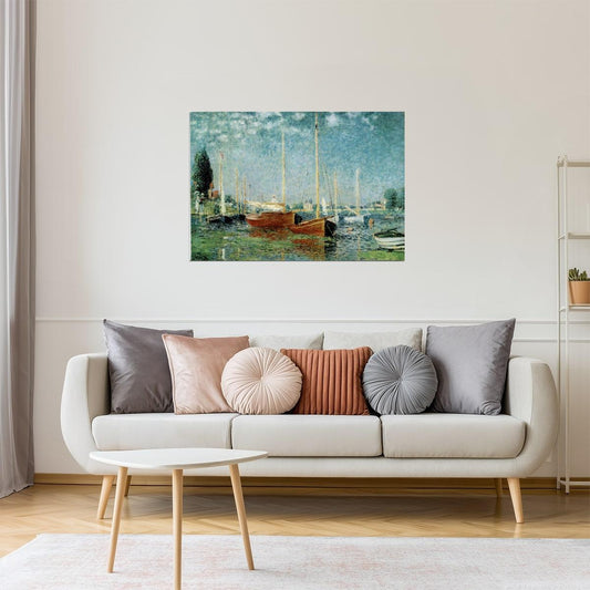 Claude Monet Argenteuil Poster | Impressionist Landscape Painting | Fine Art Print