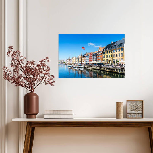 Nyhavn District in Copenhagen | Denmark Photography | European City Poster - Photography Poster