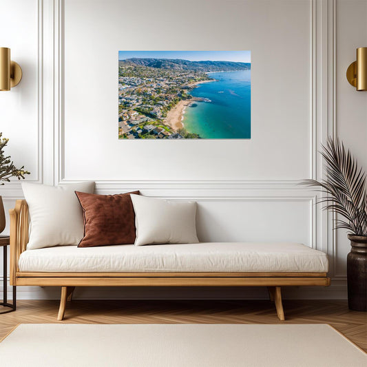 Laguna Beach Coastline Aerial View | Orange County California Photography | Ocean Poster - Photography Poster