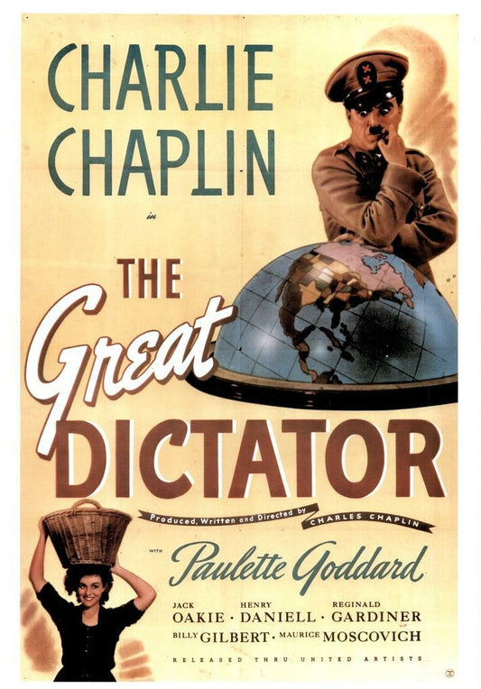 The Great Dictator | A Charlie Chaplin Film | Classic Movie Poster - Movies & TV Poster