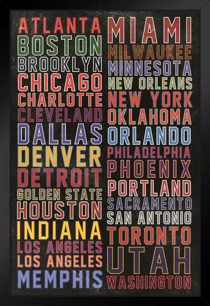 Colorful Sports City Mashup | Abstract Sports Art | Team Fan Poster