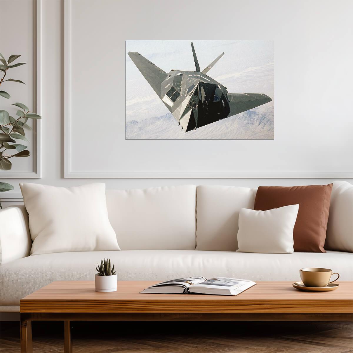 Lockheed F-117A Nighthawk Stealth Fighter | Aviation Photography | Military Aircraft Poster - Cars Poster