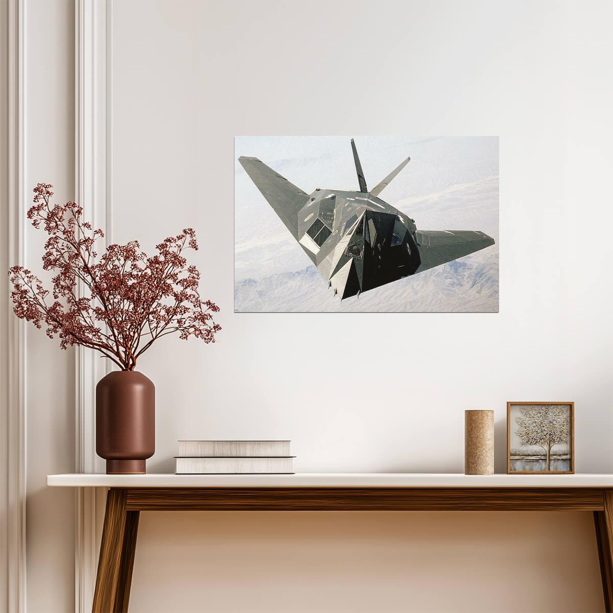 Lockheed F-117A Nighthawk Stealth Fighter | Aviation Photography | Military Aircraft Poster - Cars Poster