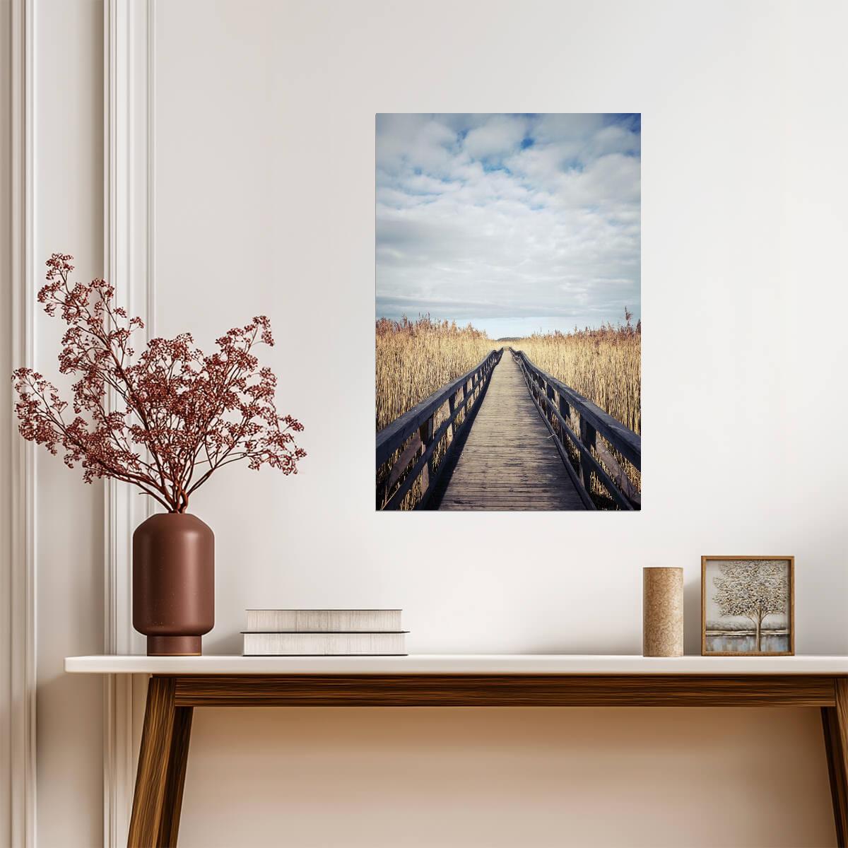 Wooden Boardwalk to the Beach | Coastal Pathway Photography | Seaside Landscape Poster - Photography Poster