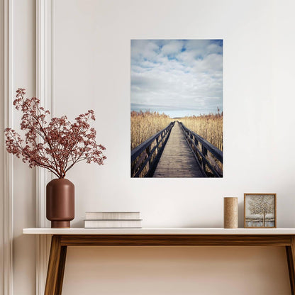 Wooden Boardwalk to the Beach | Coastal Pathway Photography | Seaside Landscape Poster - Photography Poster