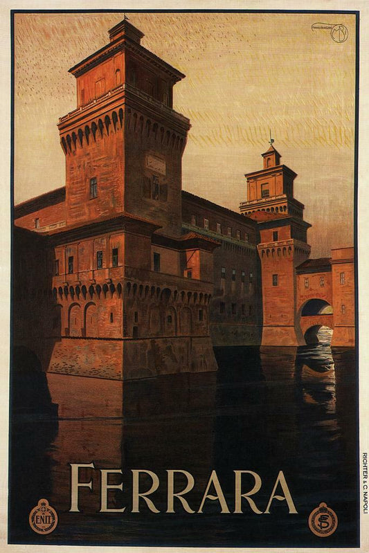 Ferrara, Italy | Vintage Travel Poster | Retro Italian Wall Art - Vintage & Retro Poster