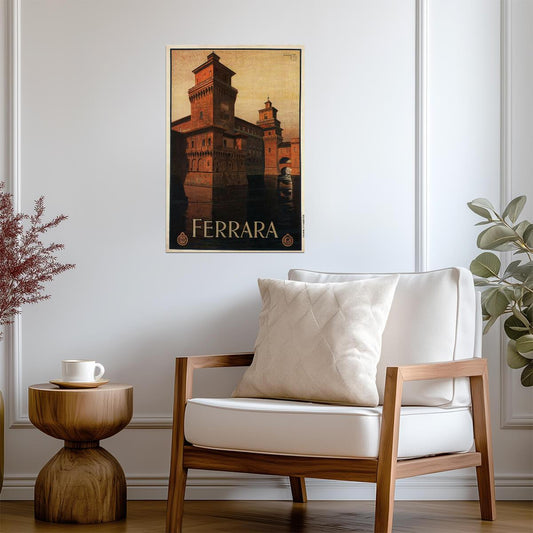 Ferrara, Italy | Vintage Travel Poster | Retro Italian Wall Art - Vintage & Retro Poster
