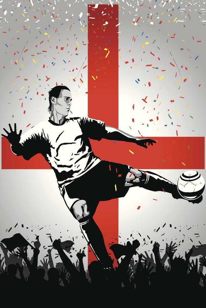 England National Soccer Team | Sports Poster | Football Fan Wall Art