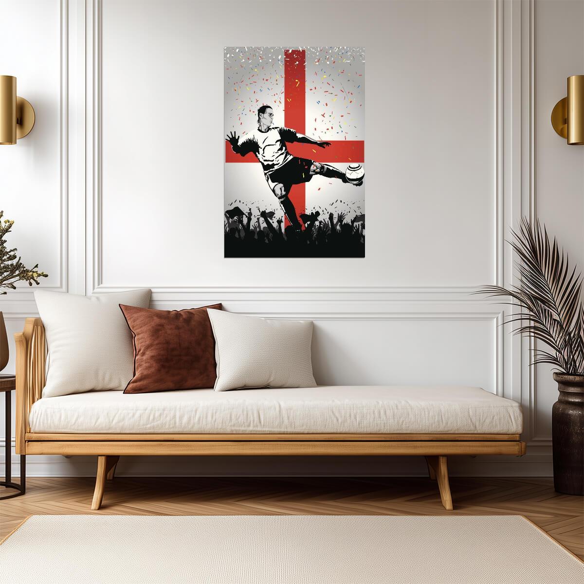 England National Soccer Team | Sports Poster | Football Fan Wall Art