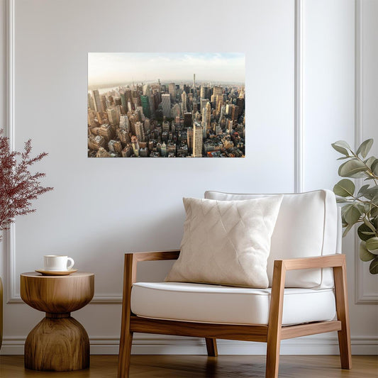 Manhattan Aerial View Photo | New York City Skyline | Urban Architecture Poster - Photography Poster