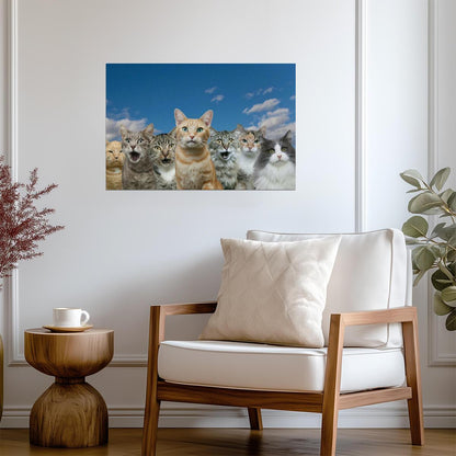 Two Curious Cats | Funny Animal Photography | Humorous Pet Poster - Photography Poster