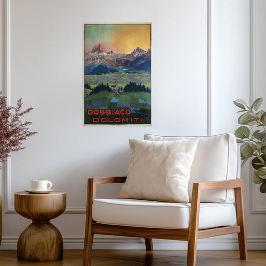 Dobbiaco, Dolomites, Italy | Vintage Travel Poster | Retro Italian Alps Art - Vintage & Retro Poster