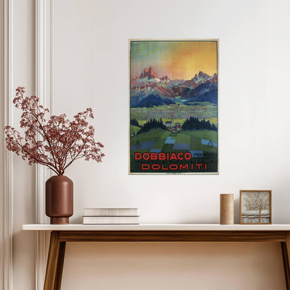 Dobbiaco, Dolomites, Italy | Vintage Travel Poster | Retro Italian Alps Art - Vintage & Retro Poster