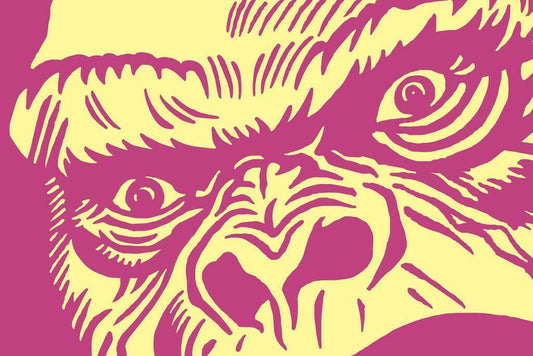 Gorilla Portrait Pop Art | Colorful Abstract Animal | Vibrant Wildlife Poster - Graphic & Art Poster