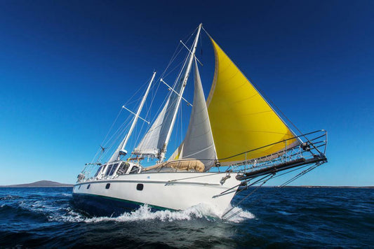 Yacht Sailing on the Ocean Photo | Nautical Wall Art | Seascape Photography Poster - Photography Poster