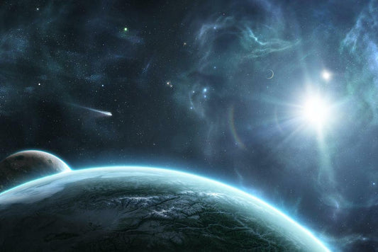 "Beyond Space" | Abstract Exploration Poster | Sci-Fi Landscape Art - Graphic & Art Poster