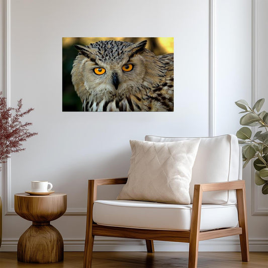 Eurasian Eagle Owl Close Up | Bird of Prey Photography | Wildlife Poster - Photography Poster