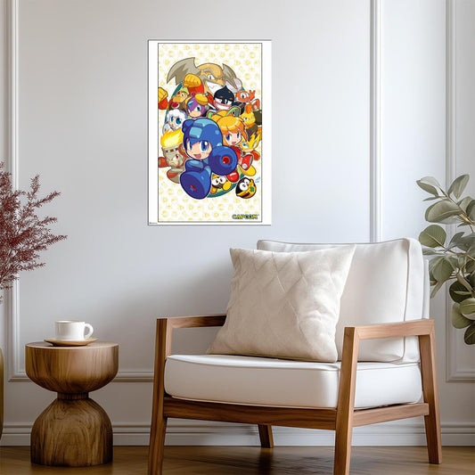 Chibi Mega Man | Cute Retro Gaming Art | Capcom Poster - Video Games Poster