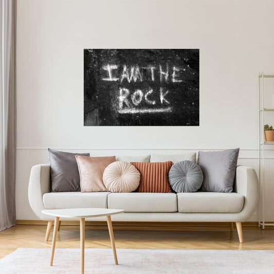 I Am the Rock | Chalkboard Style Motivational Poster