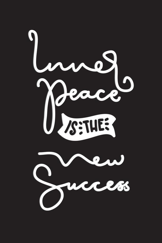 Inner Peace Is The New Success | Motivational Quote Poster | Minimalist Typography Wall Art - Type & Quotes Poster