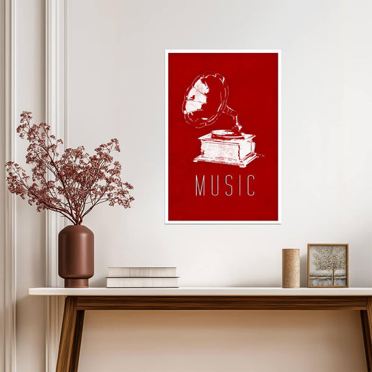 Vintage Victrola Record Player | Retro Music Photography Poster | Nostalgic Wall Art - Music Poster