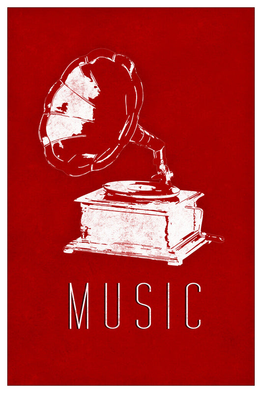 Vintage Victrola Record Player | Retro Music Photography Poster | Nostalgic Wall Art - Music Poster