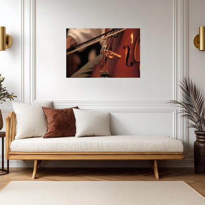 Cellist Playing Cello Close-Up | Classical Music Photography | Musician Wall Art Poster - Music Poster