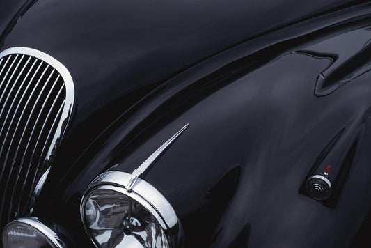 Black Jaguar Sports Car Poster | Vintage Automobile Photography | Luxury Car Wall Art