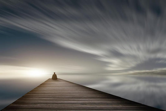 Time and Motion | Peaceful Dock Photograph Motivational Poster