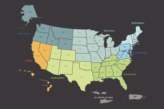 USA Map | United States and Territories Classroom Reference Map Poster