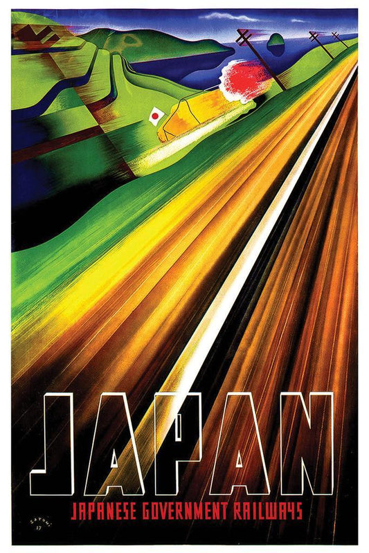 Vintage Japanese Government Railways | Travel Poster | Japan Tourism Wall Art
